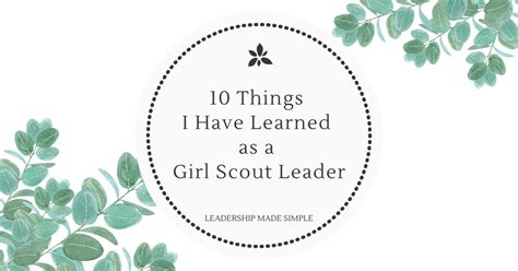 Tips For Girl Scout Leaders