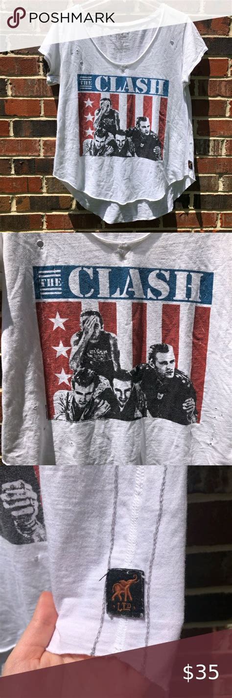 Trunk Ltd The Clash Distressed Band Tee Size S Distressed Band Tee