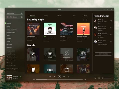 Spotify App Concept Fluent Design Uplabs