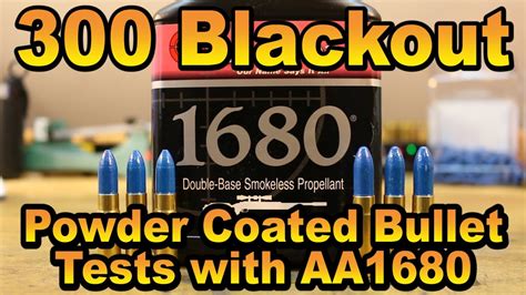 300 Blk Powder Coated Bullets With Aa1680 Youtube
