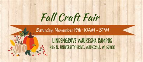 Fall Craft Fair Waukesha Campus Lindengrove Communities
