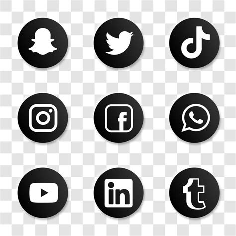 Colecci N De Logotipo De Redes Sociales Populares Iconos De Redes Sociales Conjunto Realista