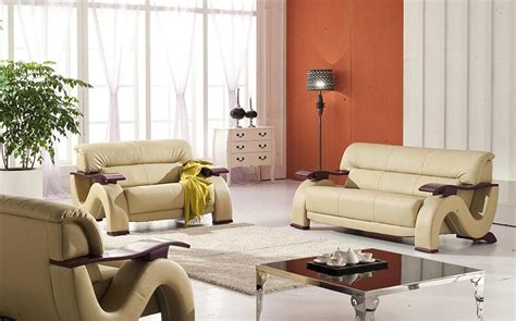 Thad Beige Ultra Modern Formal Living Room Sets With