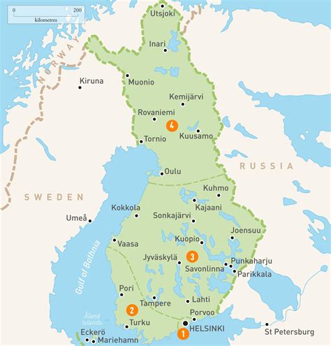 Finland) is one of the nordic countries in northern europe. Finland meren kaart - Kaart van Finland meren (Noord ...