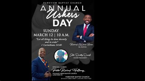 Usher Annual Daycome Worship With Us Usher Annual Worship