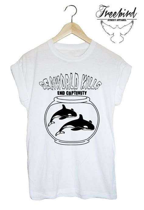Seaworld Kills End Captivity Orca Unisex Blackfish Tshirt Tee Etsy