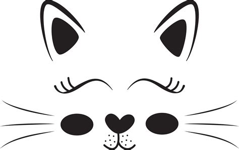 Free SVG Cute Cat Face , Cat SVG Design- SVGed