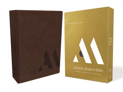 Nkjv Ancient Modern Bible Brown Comfort Print Re