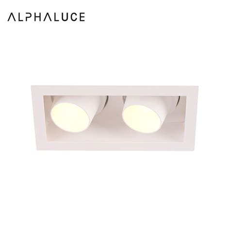 Modern Double Head Rectangle Recessed Led Adjustable Rotatable