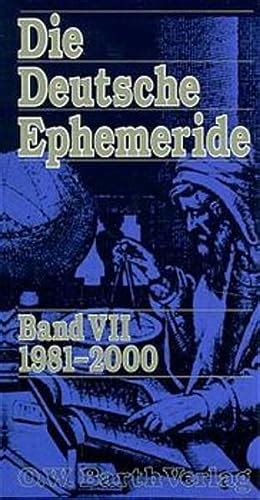 Deutsche Ephemeride 1981 2000 Zvab