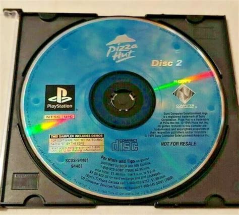 SONY PLAYSTATION 1 PS1 Pizza Hut Rare Demo Disc 2 Two 1999 Spyro TESTED