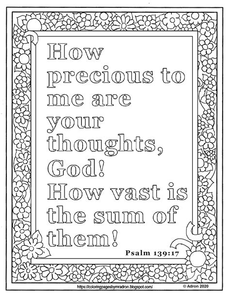 Coloring Pages For Kids By Mr Adron Free Psalm 13917 Printable