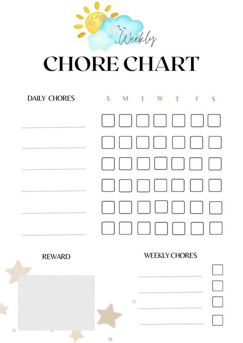 Chore Chart For Kids Kids Chores Kids Chore Chart Etsy
