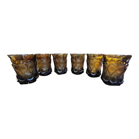 Mid Century Modern Noritake Brown Drinking Glasses Set Of 6 Chairish