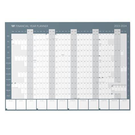 Buy Financial Year 2023 2024 Wall Planner By Clear Mind Concepts A2