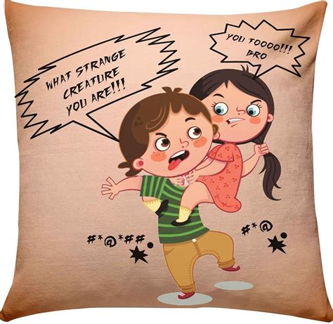 buy brother sister fighting cushion online at best price od