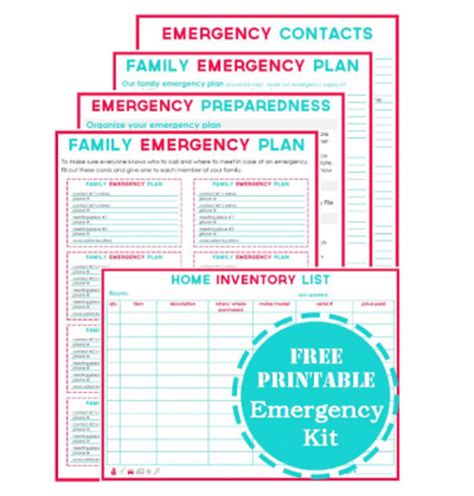 4 Printable Emergency Plan Templates Todays Mama