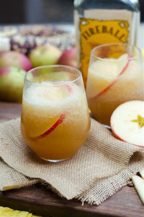Fire in Ice: Apple Cider Fireball Slushie Fall Cocktail Go ...