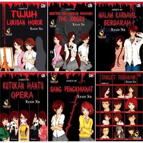 Jual Novel Horor Misteri Teenlit Omen Series Lexie Xu Omen Tujuh Lukisan Horor Seri Lengkap
