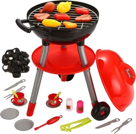 Pretend Toys For Kids Kitchen Bbq Pretend Play Grill Set With Light
