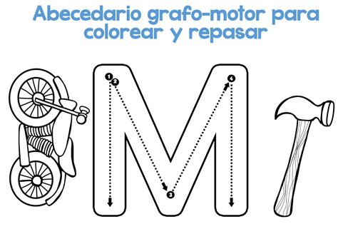 Completo Abecedario Grafo Motor Para Colorear Y Repasar13