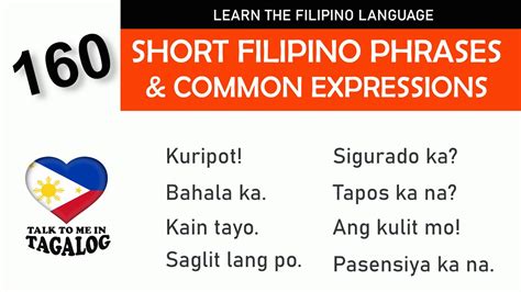 160 Useful Tagalog Phrases And Common Expressions Learn The Filipino