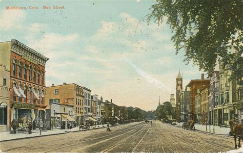 Middletown Ct Main Street 1912 Collectibles Postcards Us States