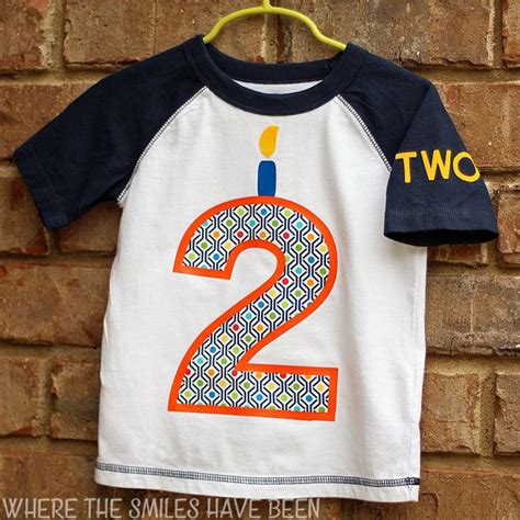 Diy Toddler Birthday Shirt With Htv And Fabric Appliqué