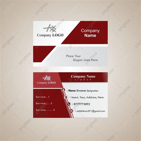 Maroon Silver Modern Business Card Template Download On Pngtree