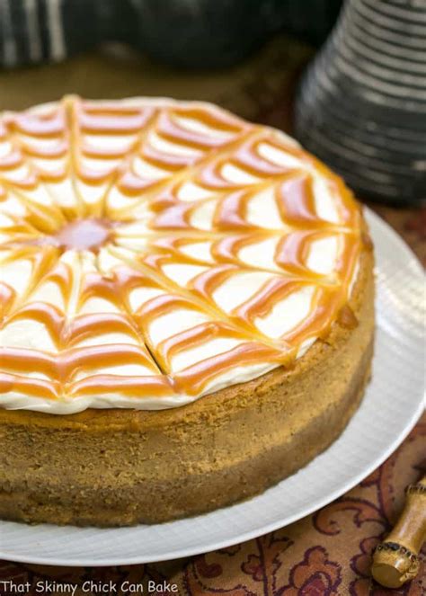 Caramel Topped Pumpkin Cheesecake That Skinny Chick Can Bake