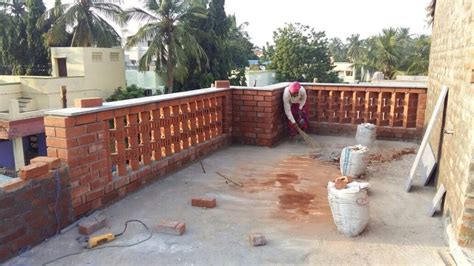 Parapet Terrace Railing Design Balcony Railing Design Brick Design