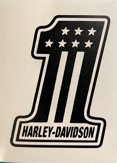 Harley Davidson 1 Logo For Helmets Tanks Cars Windows Etsy