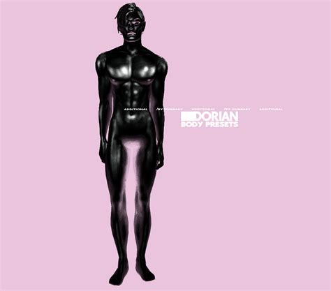 A Black Mannequin Standing In Front Of A Pink Background With The Words
