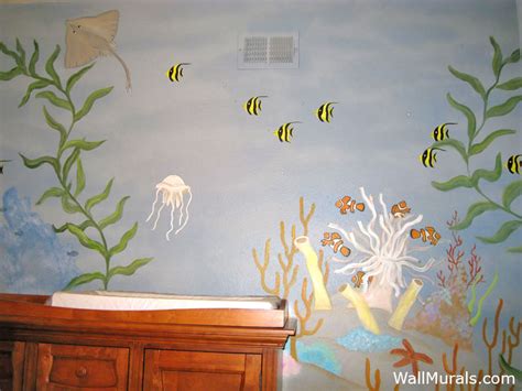 Ocean Wall Murals Beach Murals Undersea Animalswall Murals By Colette