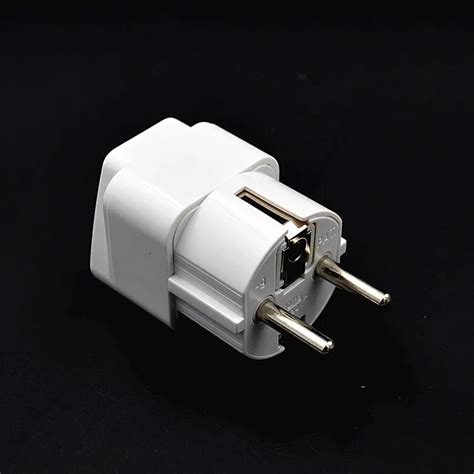 10pcslot Top Quality White Germany Plug Adapter 3 Pin To 2 Round Pin