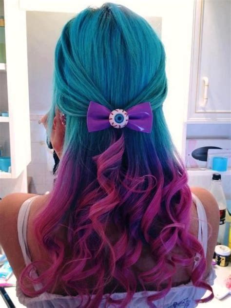 Adding silver to purple and blue hair creates a pearlescent look meant to mimic the colors shown when light hits a pearl. Blue Hair Trend: Mermaid-inspired Hair - Pretty Designs