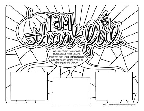 I Am Thankful Coloring Pages Illustrated Ministry Color Activities