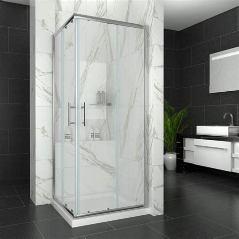 800 x 800 mm shower enclosure corner entry shower cubicle square sliding doors uk