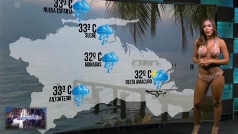Weather Girl Raises Temperatures With Bikini Broadcast In Venezuela As Britain Basks In Five