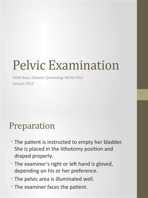 Pelvic Examination Pdf Vagina Labia