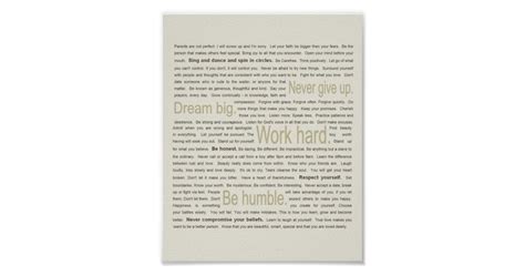 50 Life Lessons For My Daughter Poster