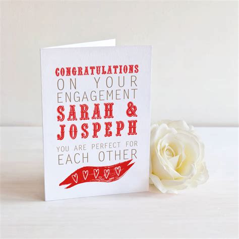 Congratulations On Your Engagement Card By Bedcrumb