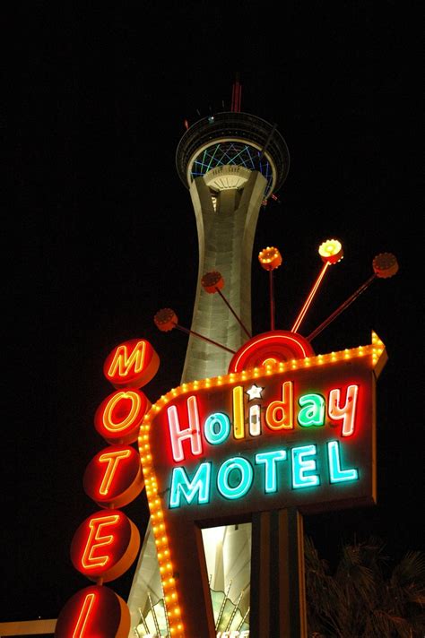 View Of Stratosphere From The Holiday Motel Las Vegas Nv