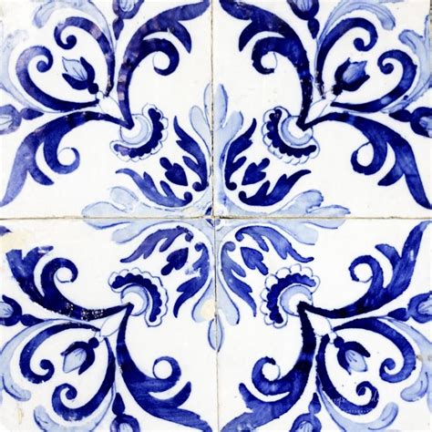 Azulejos III Portuguese Decorative Blue Tiles Traditional Outside Wall