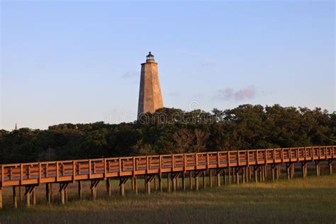 Old Baldy Lighthouse In Bald Head Island North Carolina Stock Image