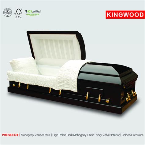 President Mahogany Wood Funeral Caskets From Kingwood