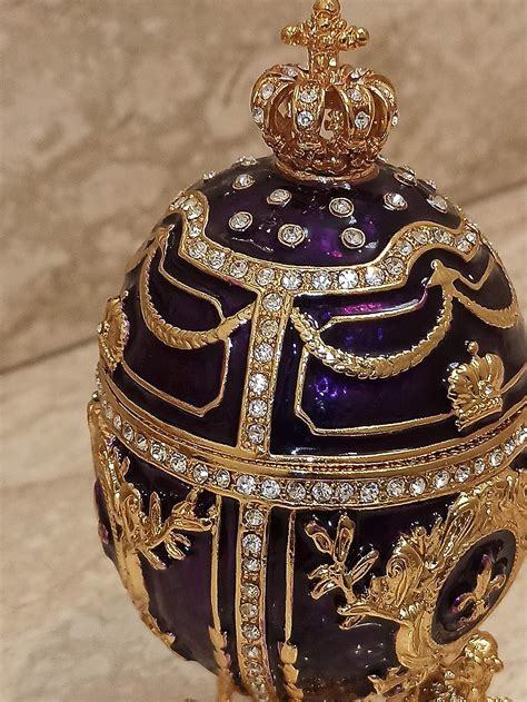 Royal Purple Fabergé Egg 24kgold 4ct Collectors Egg Ubuy India