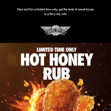 Hot Honey In A Dry Rub Yes Please Wingstop