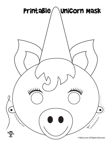 Print out your paper mask using the provided. Printable Unicorn Mask | Woo! Jr. Kids Activities