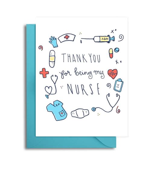 Worlds Best Nurse Card Thank You For Being My Nurse Etsy
